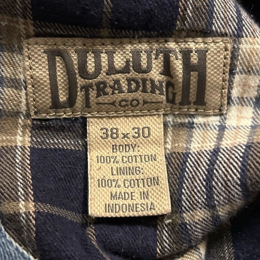 Duluth Trading Co Flannel Lined Relaxed Fit Blue Jeans - Picture 6 of 7
